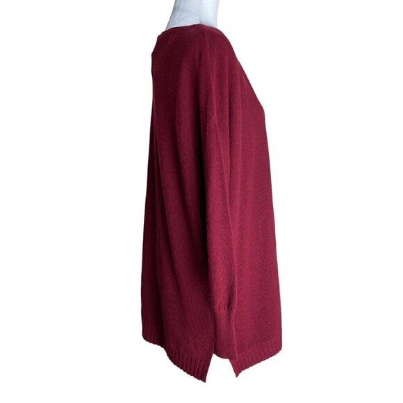 Joie Zephyrine $258 NWT CASHMERE-Blend Crew Neck Sweater in Deep Scarlet Sz S - Picture 7 of 10
